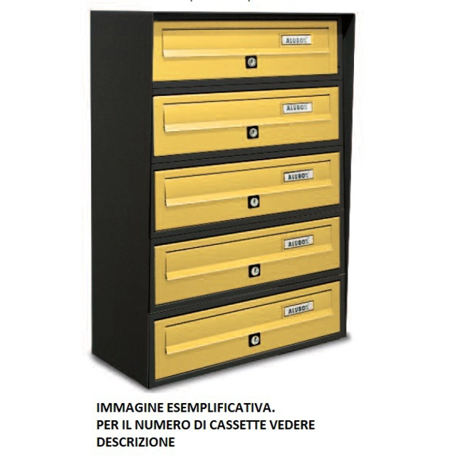 Vendita online Casellario postale 3 posti orizzontale esterno - Slim